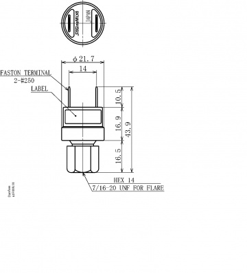Presostat mini Danfoss 061F7400 tip cartus de presiune, reset auto